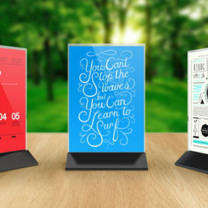 Kệ menu mica báo giá KM-2312